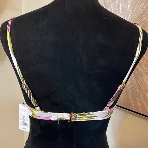 *BOGO*NWT-Shade and Shore - 2 Piece Bikini Set Top-34B-Bottom M8/10 White/Floral - Picture 9 of 11